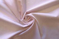 Deadstock Designer Cotton Shirting Stripe - Baby Pink